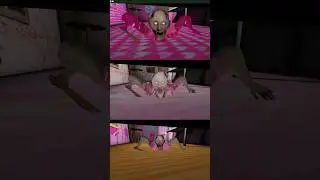 UnderBed Jumscare - Granny Barbie Vs Granny Peppa Pig Vs Granny Cherry Blossom #shorts#granny