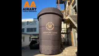 new Customized 5meters tall inflatables coffee cup for shop opening advertising