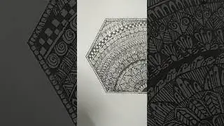 Hexagon mandala art,24 march 2023