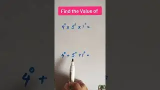 Find the Value when x raised to the power is 0 #shorts #ytshorts