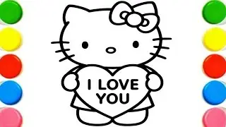 Beautiful Hello Kitty Drawing, Painting & Coloring For Kids and Toddlers_ Child Art#drawing#coloring