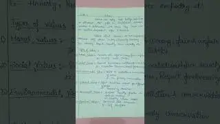 values SDSU BEd 2nd yr ESD NOTES #viral #trending #shorts # bed #sdsu