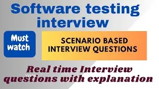 Real Time Scenario Based Interview Question in software testing interview #testing @sdet_by_testingexpert