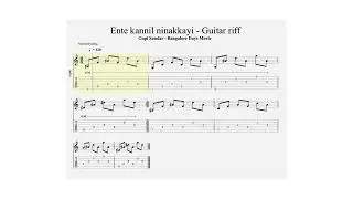 Ente Kannil Ninakkayi Intro Guitar Riff - Bangalore days -Fahad fazil-Gopi Sundar