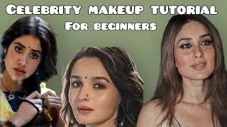 Celebrity makeup tutorial for beginners🎀 wedding makeup!! Self makeup!! Cute makeup! #makeuptutorial
