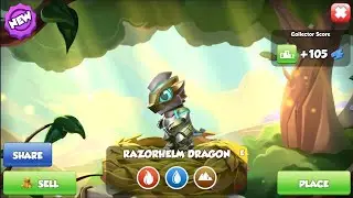 Hatched Razorhelm Dragon | Ancient Earth Void Events Reward | Dragon Mania Legends