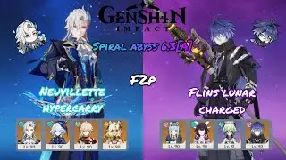 F2p C0R1 Neuvillette & C0 flins | spiral abyss 6.3 floor 12| Genshin Impact 