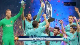 Финал Лиги чемпионов УЕФА PES 2018: Манчестер Юнайтед — Барселона. Геймплей PS4
