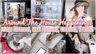 Around The House Happenings! Fridge Cleanout, Meal Planning, Cleaning, Thrift Haul, Snacks & More!