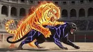 Deadly Black Panther vs. Legendary Fire Tiger: The Ultimate Epic Animal Battle ⚔ Cinematic Fight