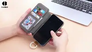 Casebus Flip Wallet Phone Case, Magnetic Closure, Premium Leather, with Credit Card Slots