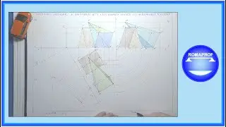 PROIEZIONI ORTOGONALI PIRAMIDE POGGIATA SU PRISMA A BASE TRIANGOLARE - (847)