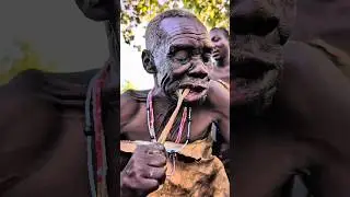African Old Man Makes a Tribal Meal | Hadzabe Cooking Moments.#shorts