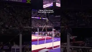 Imagine getting this from the GOAT😳 #gymnastics #simonebiles #judge #goat