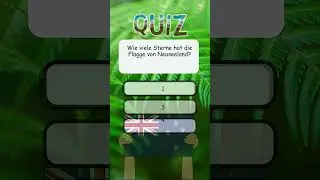 Quiz  auf Deutsch -  Wie viele Sterne hat die Flagge von Neuseeland?