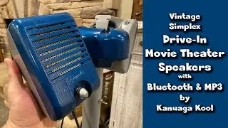 Old Drive-In Movie Theater Ads Through Restored Set Of Vintage Drive-In Speakers w/ Bluetooth & MP3