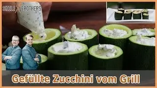 Gefüllte Zucchini - Vegetarisch grillen - Fingerfood vom Grill