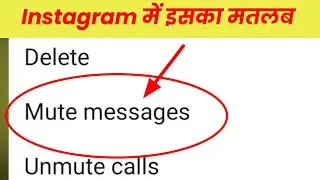 Instagram Me Mute Message Karne Se Kya Hota Hai
