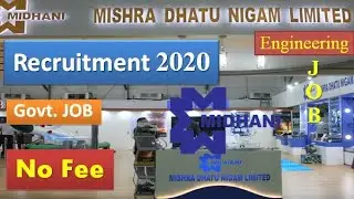 MIDHANI steel Recruitment 2020 | Govt. JOB | Walk in interview