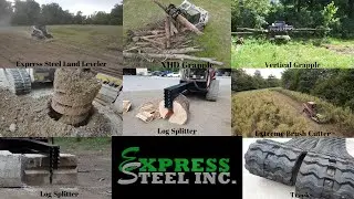 Express Steel Attachments-  Log Splitter, Grapples, Land Leveler, Auger and more