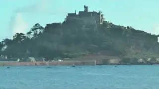 The beach at Penzance and St Michael`s Mount