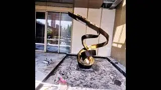 Metal modern abstract sculpture video | welding and fabrication sculpture |outdoor modern sculpture