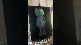 Split KAWS Painting #painting #artist #popart #arttutorial #artprocess #acrylicpainting #artideas