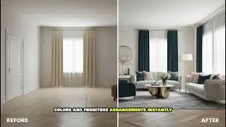 Before & After LIVING ROOM Transformation (AI Interior Design Tool)