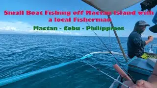 Small Boat Fishing with local Fisherman Mactan Island Cebu Philippines
