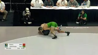184lbs Caleb Uhlenhopp (Utah Valley) vs Dennis Robin (West Virginia)