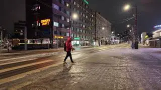 Tampere Night Winter Walk 🇫🇮 Cold City Centre | Finland 2026 4K Binaural Walking Tour 🇫🇮