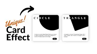 how to create Cards using html and css || create unique card effects with css