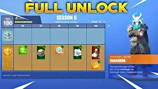 BUYING ALL 100 TIERS! Season 5 Battle Pass ALL ITEMS UNLOCKED! (Fortnite Battle Royale)