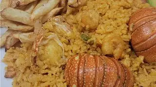Arroz con langosta y camarones mira como lo hice y regalame un like  pero mira hasta el final