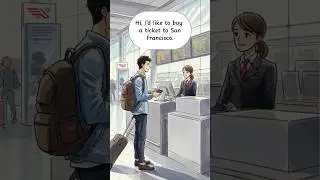 🎫 Buying a Plane Ticket at the Airport &ndash; English Conversation Practice #learnenglish