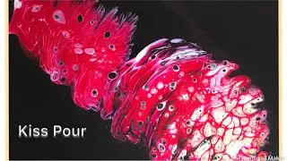 (176) How to Kiss Pour Technique Acrylic Paint Pouring