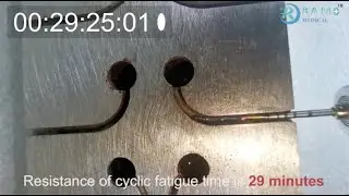 RCS Rainbow one file resistance of cyclic fatigue time is 29 minutes until breakage
