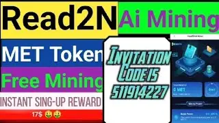 MET Token Mining | Instant FRee 17$+17$ Crypto Airdrop Today - Read2N Crypto Mining Loot