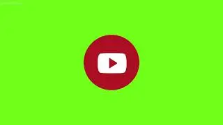 Animated Play Button Click Green Screen