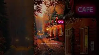 Autumn Cafe Glow | Rainy Fall Ambience in 4K