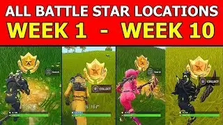 ALL SECRET BATTLE STARS! WEEK 1 - WEEK 10 LOCSTIONS! FORTNITE LOADING SCREEN BATTLE STARS (SEASON X)