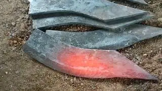 ASMR Fire and Hammer Sound | Traditional Knife Forging in Remote Village Blacksmith Workshop