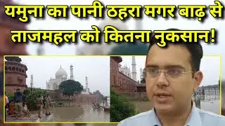 Yamuna's water level stabilized in Agra, but how much damage to Taj Mahal due to floods|#agraflood