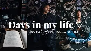 Winter days in my life | slowing down with yoga and books by candelight