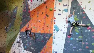 SIUE rock climbing club at Climb So ill in St. Louis.