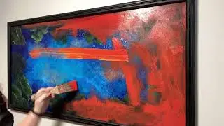 Painting over my favorite painting - starting a new piece of art to use for staging our home.
