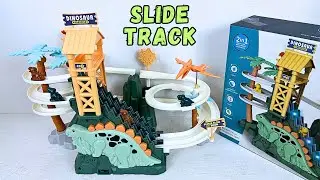 6 Minutes Satisfying with Unboxing dinosaur🦖 Slide Track Playset Adventure! Toy Collection ASMR