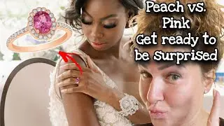 How to choose pink sapphire engagement ring | Peach saphire vs. Deep pink sapphire rings