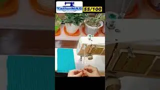 A sewing trick for sewing thick ribbon with a straw #shorts #viral #short