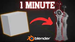 Создайте игровое оружие в Blender за 1 минуту!